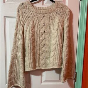 Universal Thread Cable Knit Sweater in Cream